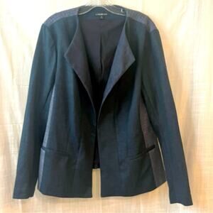 Lane Bryant Blazer Jacket Women’s Size 16 Navy & Lighter Blue